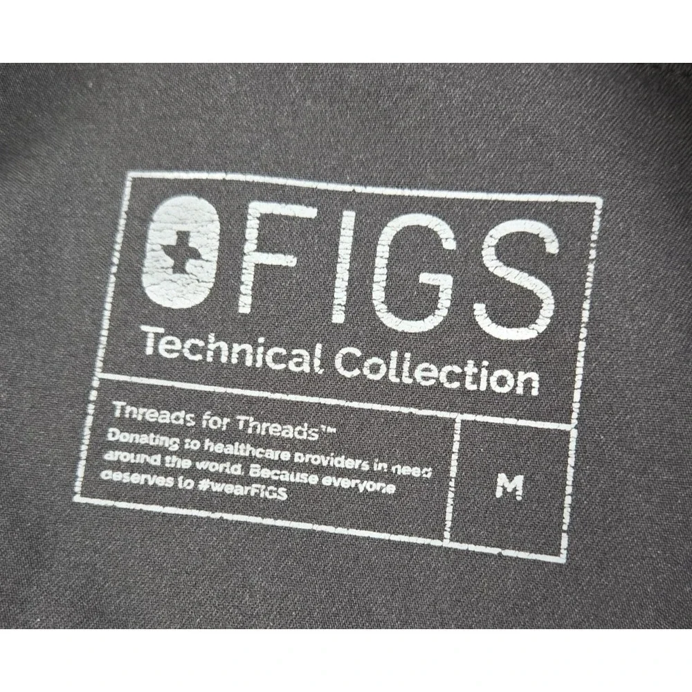 Figs‎ Scrub Jogger Pants Mens M Black Drawstring Medical Uniform Elastic Waist